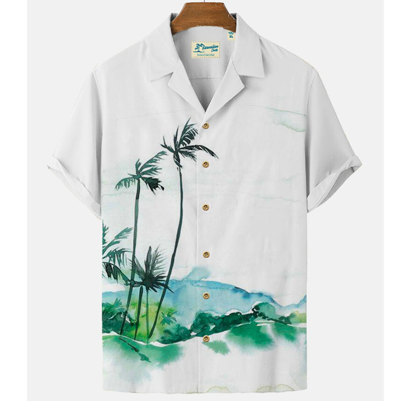 Womens Oceanside Views Talulla Silk Camp Shirt  |  Knit Tops & Tees Clothing Knit Tops & Tees